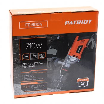 6 349 р. Дрель ударная 710Вт PATRIOT PATRIOT fd 600h  с доставкой в г. Майкоп. Увеличить фотографию 3