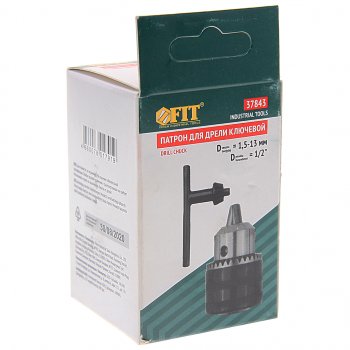 589 р. Патрон для дрели с ключом 1.5-13мм 12 FIT FIT fit-37843  с доставкой в г. Майкоп. Увеличить фотографию 3