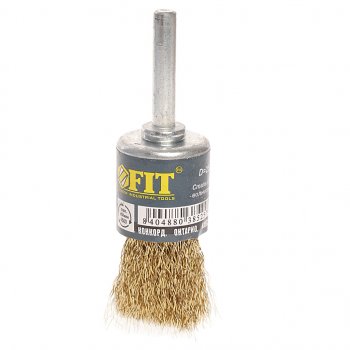 113 р. Кордщетка для дрели кисть 25мм витая латунь FIT FIT fit-38525  с доставкой в г. Майкоп. Увеличить фотографию 1