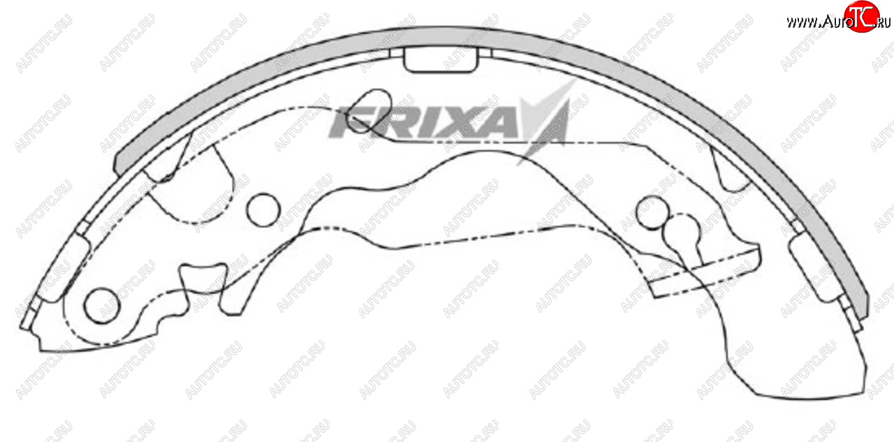 1 269 р. Колодки тормозные задние барабанные (4шт.) HANKOOK FRIXA Hyundai Matrix 1 FC дорестайлинг (2001-2005)  с доставкой в г. Майкоп