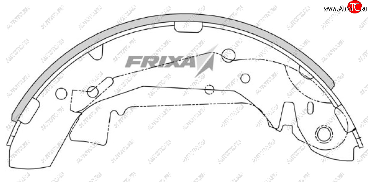 879 р. Колодки тормозные задние барабанные (4шт.) HANKOOK FRIXA Hyundai Matrix 1 FC дорестайлинг (2001-2005)  с доставкой в г. Майкоп
