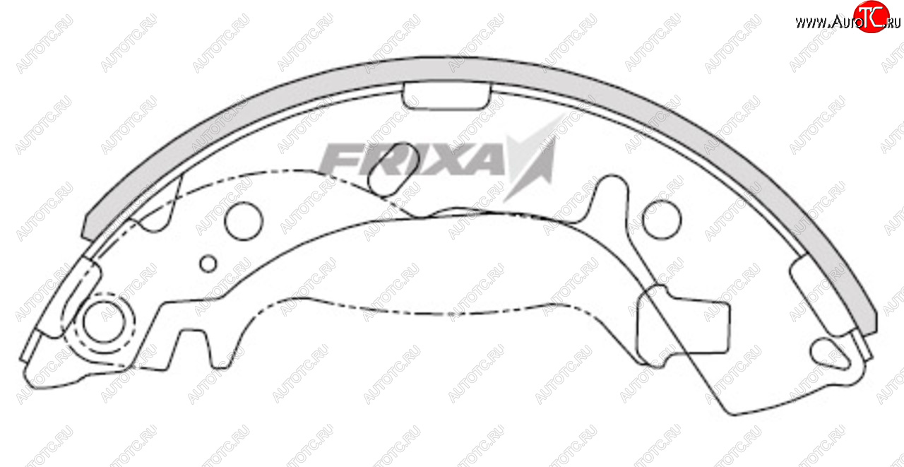 919 р. Колодки тормозные задние барабанные HANKOOK FRIXA Hyundai Getz TB хэтчбэк 5 дв. дорестайлинг (2002-2005)  с доставкой в г. Майкоп