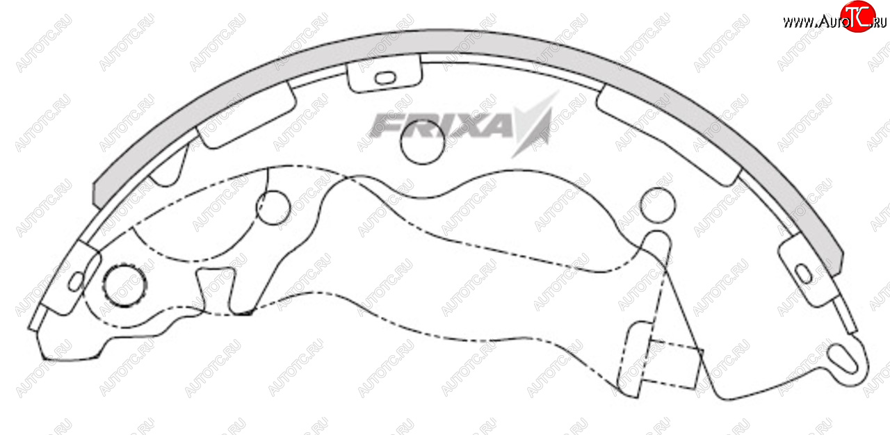 1 299 р. Колодки тормозные передние барабанные (4шт.) HANKOOK FRIXA Hyundai Accent 3 MC седан (2005-2011)  с доставкой в г. Майкоп