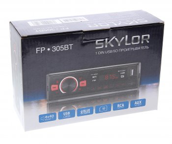 1 549 р. Магнитола автомобильная 1DIN SKYLOR SKYLOR fp-305bt SKYLOR fp-305bt  с доставкой в г. Майкоп. Увеличить фотографию 4