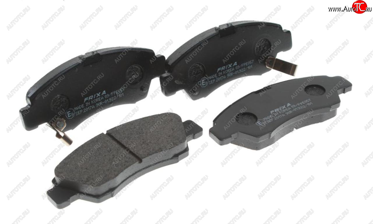 649 р. Колодки тормозные передние (4шт.) HANKOOK FRIXA Honda Jazz (2015-2018)  с доставкой в г. Майкоп