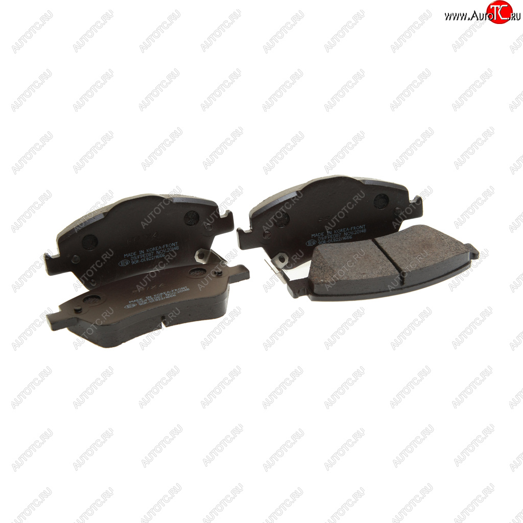 989 р. Колодки тормозные передние (4шт.) HANKOOK FRIXA Toyota Corolla E150 седан рестайлинг (2009-2013)  с доставкой в г. Майкоп