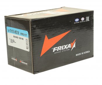549 р. Колодки тормозные передние (4шт.) HANKOOK FRIXA Toyota Land Cruiser J105 (1998-2007)  с доставкой в г. Майкоп. Увеличить фотографию 2