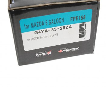 1 129 р. Колодки тормозные передние (4шт.) HANKOOK FRIXA Mazda 6 GJ 2-ой рестайлинг универсал (2018-2025)  с доставкой в г. Майкоп. Увеличить фотографию 2