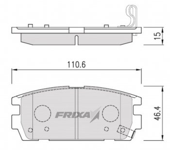 919 р. Колодки тормозные HYUNDAI Terracan (01-) задние (4шт.) FRIXA HANKOOK FRIXA fph12r HANKOOK FRIXA fph12r  с доставкой в г. Майкоп. Увеличить фотографию 1