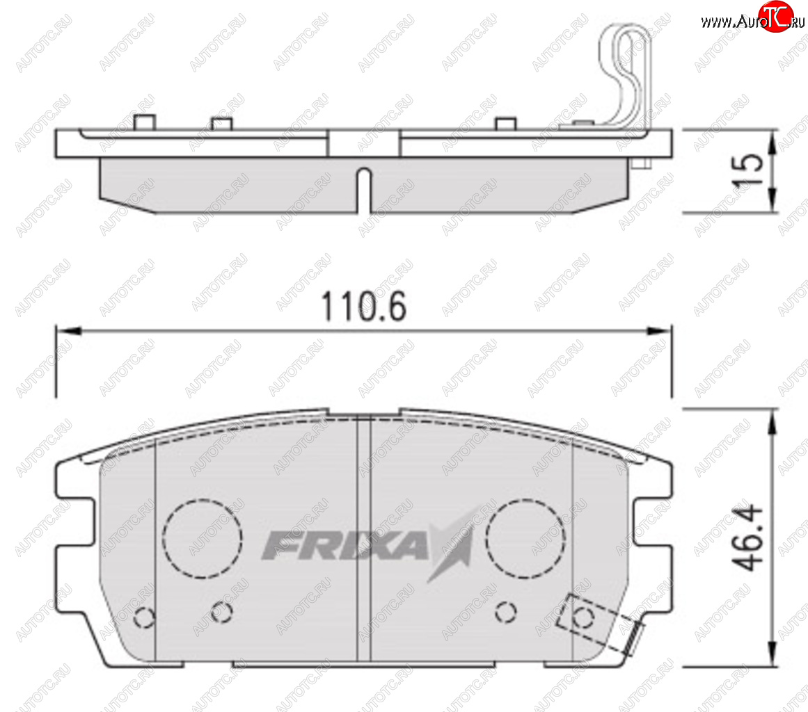919 р. Колодки тормозные HYUNDAI Terracan (01-) задние (4шт.) FRIXA HANKOOK FRIXA fph12r HANKOOK FRIXA fph12r  с доставкой в г. Майкоп