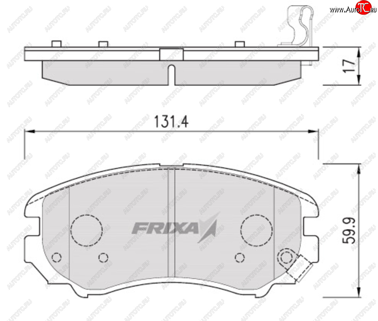 1 259 р. Колодки тормозные передние (4шт.) HANKOOK FRIXA Hyundai Elantra CN7 рестайлинг (2023-2025)  с доставкой в г. Майкоп