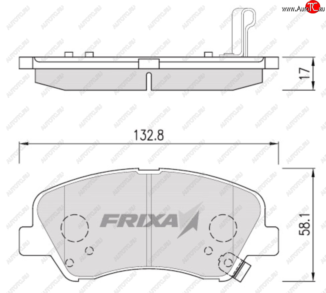 1 339 р. Колодки тормозные передние (4шт.) HANKOOK FRIXA Hyundai Solaris RBr седан рестайлинг (2014-2017)  с доставкой в г. Майкоп