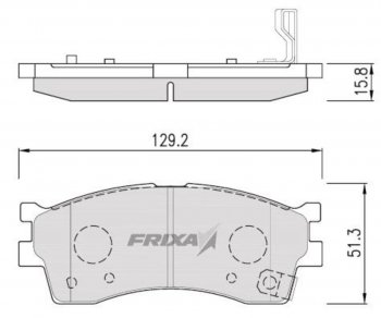 859 р. Колодки тормозные передние (4шт.) HANKOOK FRIXA KIA Spectra (2000-2009)  с доставкой в г. Майкоп. Увеличить фотографию 3