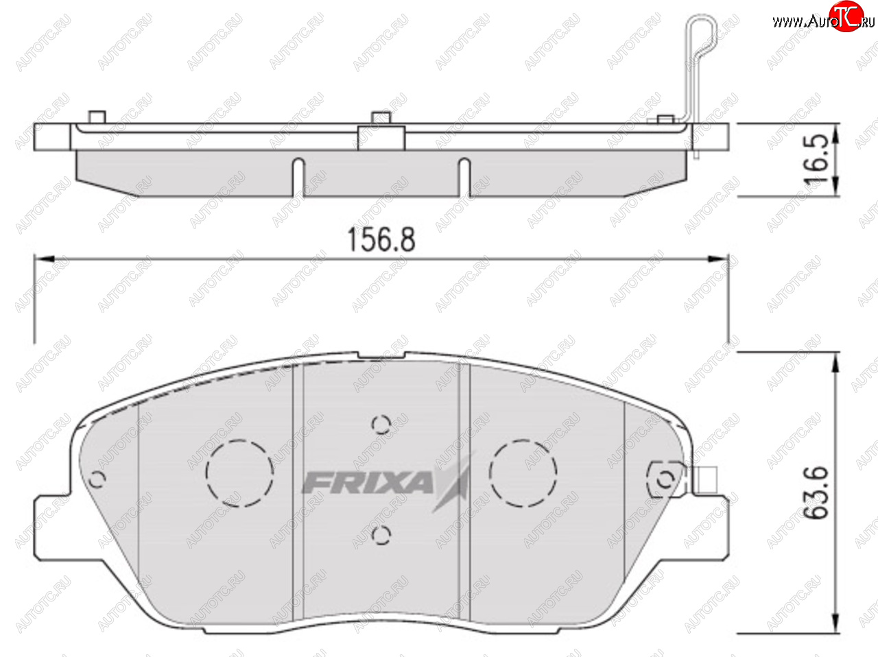 1 199 р. Колодки тормозные передние (4шт.) HANKOOK FRIXA KIA Mohave HM дорестайлинг (2008-2017)  с доставкой в г. Майкоп