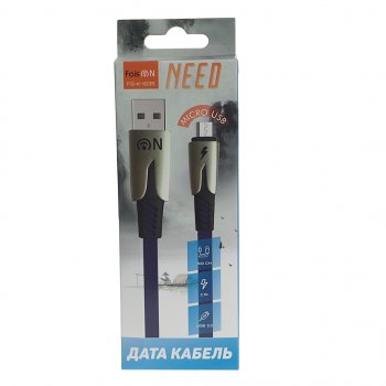 195 р. Кабель micro USB 1м FAISON FAISON fs-k-1035 need blue  с доставкой в г. Майкоп. Увеличить фотографию 2