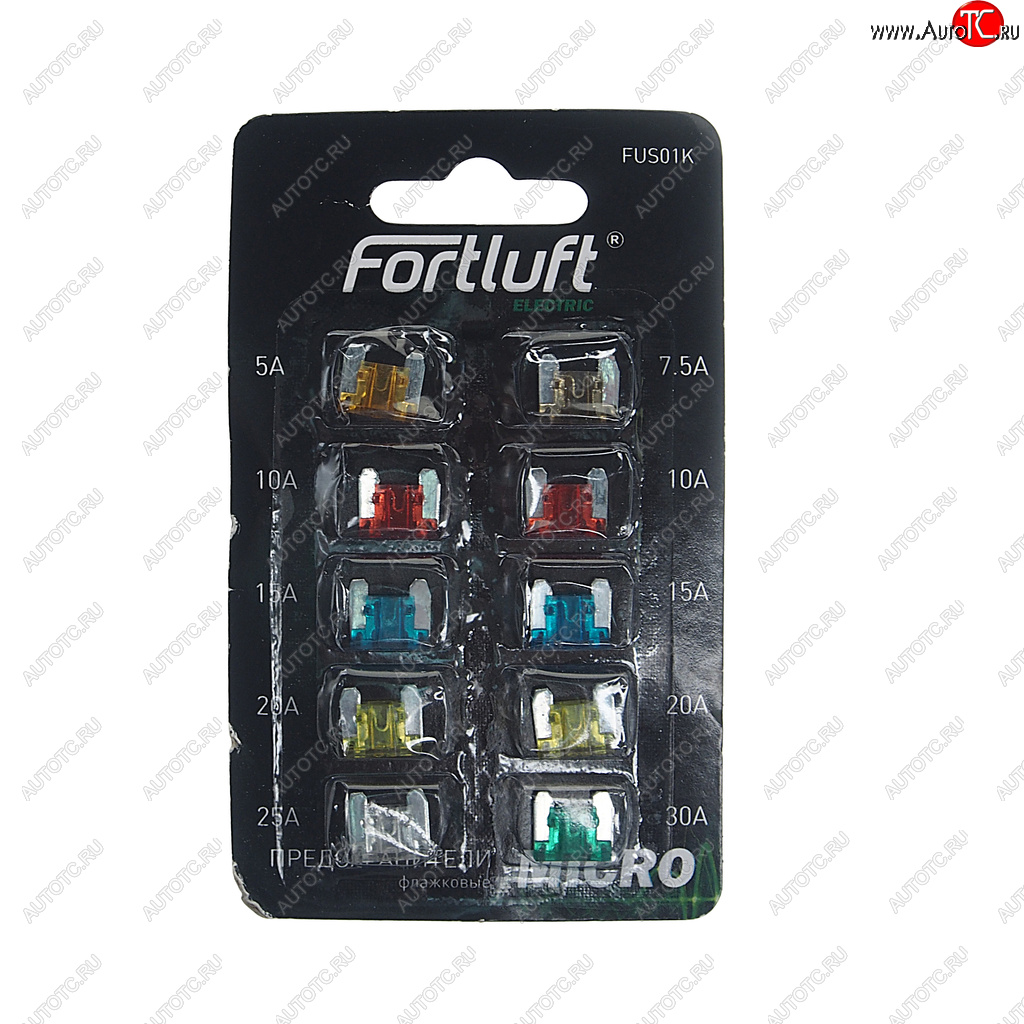 94 р. Предохранитель 5-30A флажковый MICRO комплект 10шт. FORTLUFT FORTLUFT fus01k  с доставкой в г. Майкоп