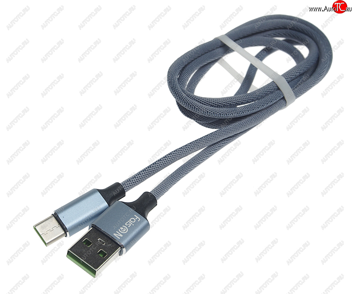 190 р. Кабель USB Type C 1м FAISON FAISON fx21 grey  с доставкой в г. Майкоп