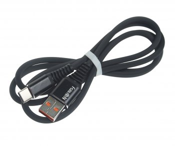 196 р. Кабель USB Type C 1м FAISON FAISON fx24 time black  с доставкой в г. Майкоп. Увеличить фотографию 1