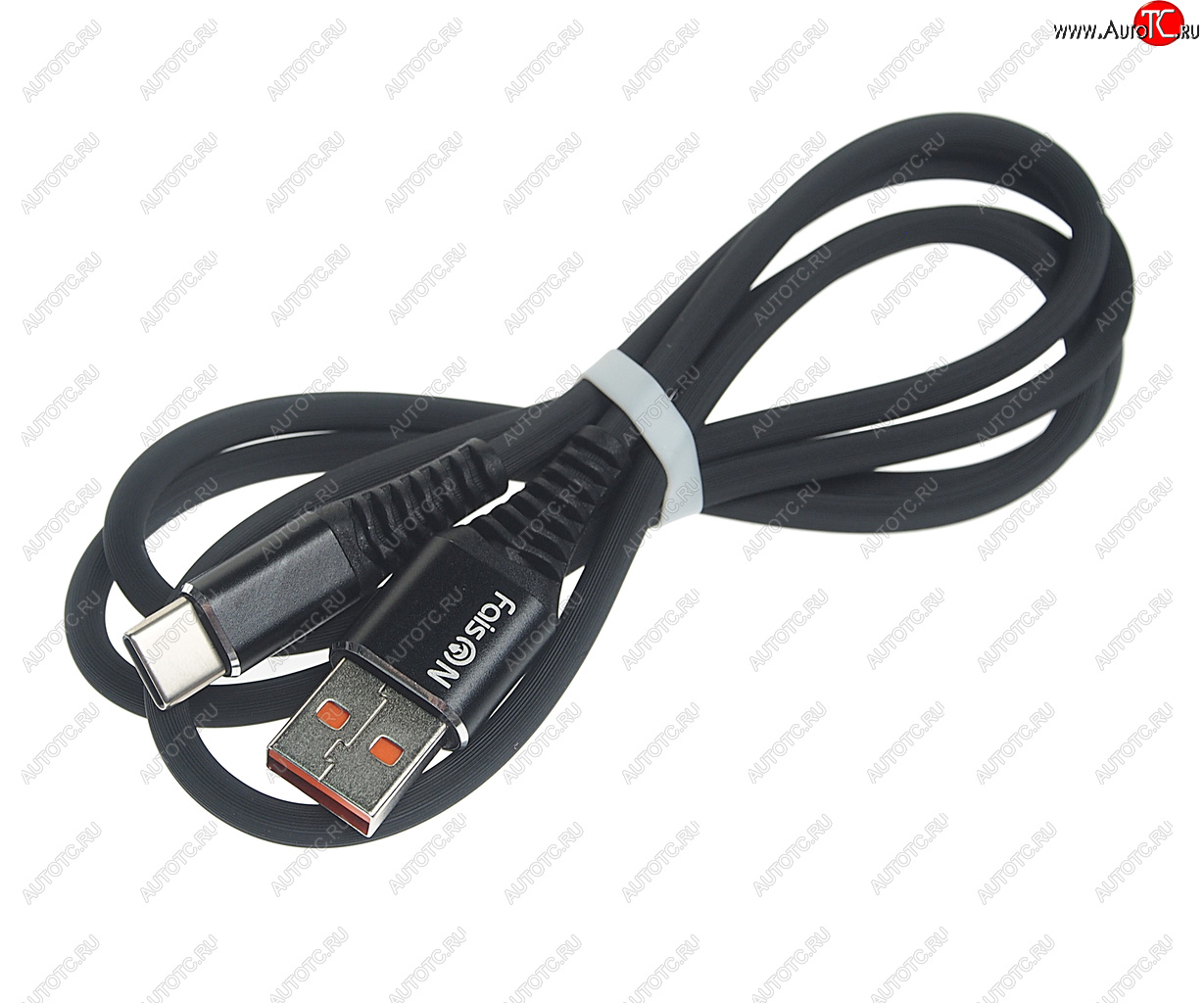 196 р. Кабель USB Type C 1м FAISON FAISON fx24 time black  с доставкой в г. Майкоп