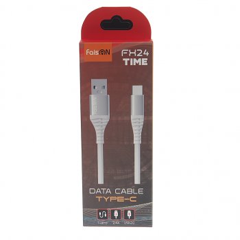 221 р. Кабель USB Type C 1м FAISON FAISON fx24 white  с доставкой в г. Майкоп. Увеличить фотографию 2