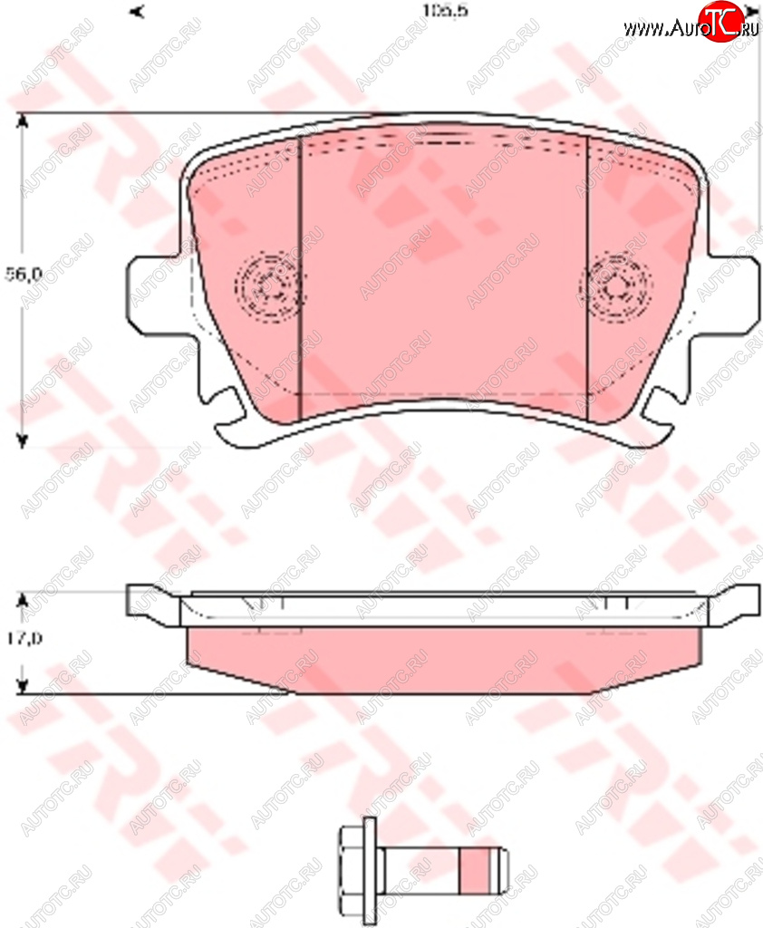 3 599 р. Колодки тормозные передние (4шт.) TRW Skoda Octavia A8 универсал (2019-2022)  с доставкой в г. Майкоп
