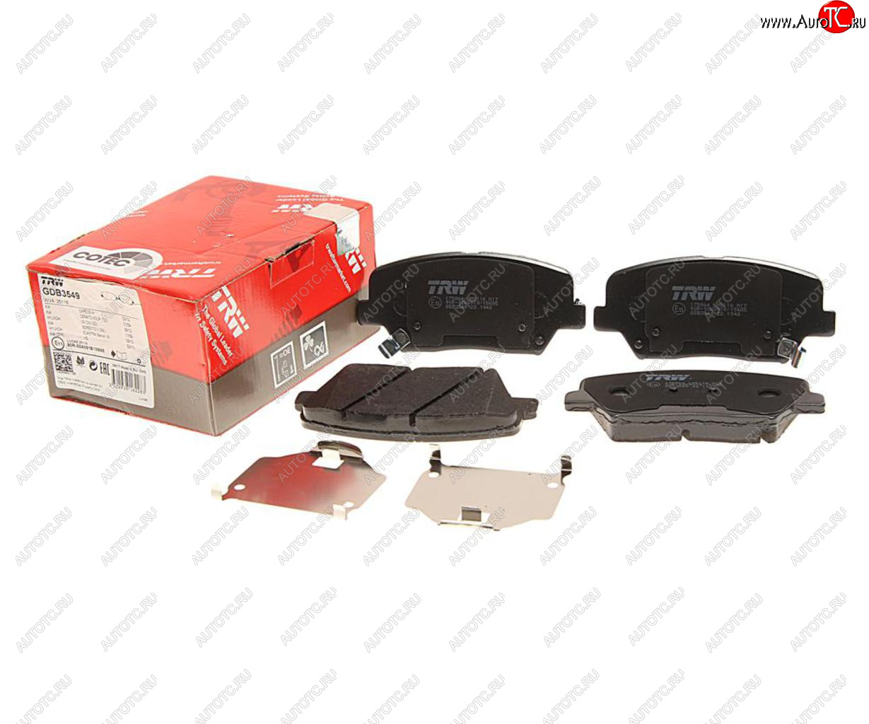 3 079 р. Колодки тормозные передние R15 (4шт.) TRW Hyundai I30 2 GD дорестайлинг, хэтчбэк 5 дв. (2011-2015)  с доставкой в г. Майкоп