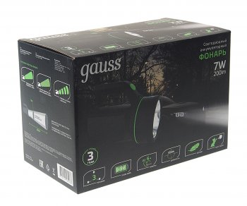 1 589 р. Фонарь-прожектор аккумуляторный GAUSS GAUSS gf601  с доставкой в г. Майкоп. Увеличить фотографию 3