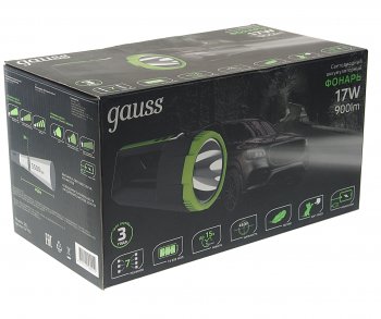 2 599 р. Фонарь-прожектор аккумуляторный GAUSS GAUSS gf702  с доставкой в г. Майкоп. Увеличить фотографию 4