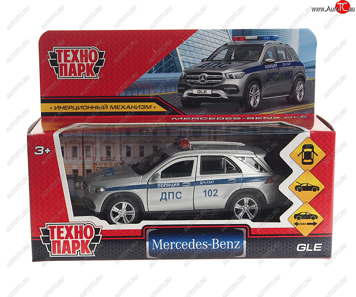 819 р. Модель автомобиля MERCEDES GLE металлическая ТЕХНОПАРК ТЕХНОПАРК gle-12tax-bk  с доставкой в г. Майкоп
