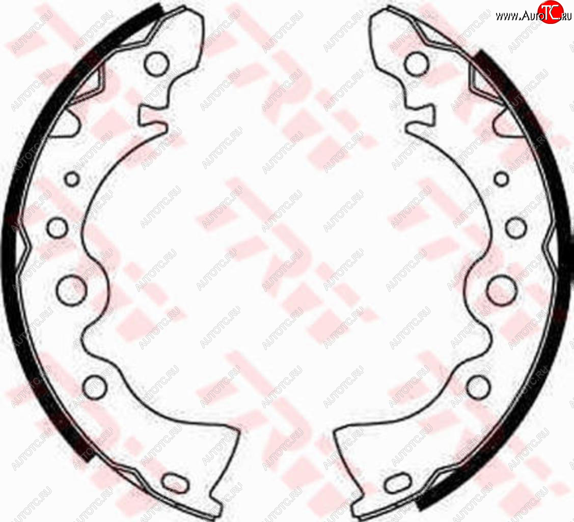 2 399 р. Колодки тормозные задние барабанные (4шт.) TRW Nissan Almera Classic седан B10 (2006-2013)  с доставкой в г. Майкоп