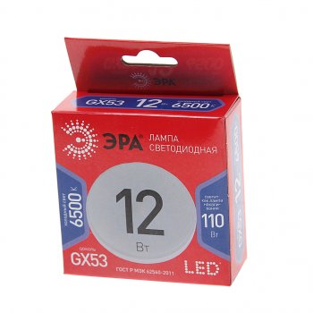 80 р. Лампа светодиодная GX53 12W(110W) 220V холодный ЭРА ЭРА gx-12w-865-gx53r  с доставкой в г. Майкоп. Увеличить фотографию 3