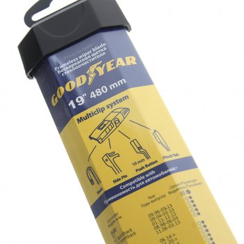 869 р. Щетка стеклоочистителя 480мм беcкаркасная Multiclip Frameless GOODYEAR GOODYEAR gy000419  с доставкой в г. Майкоп. Увеличить фотографию 2