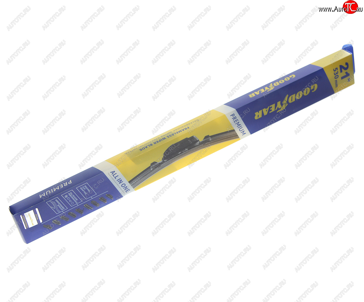 1 059 р. Щетка стеклоочистителя 530мм бескаркасная (8 адаптеров) Premium GOODYEAR GOODYEAR gy000441  с доставкой в г. Майкоп