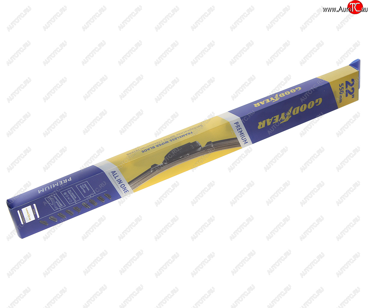 1 059 р. Щетка стеклоочистителя 550мм бескаркасная (8 адаптеров) Premium GOODYEAR GOODYEAR gy000442  с доставкой в г. Майкоп