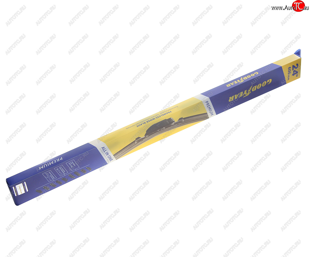 1 059 р. Щетка стеклоочистителя 600мм бескаркасная (8 адаптеров) Premium GOODYEAR GOODYEAR gy000444  с доставкой в г. Майкоп