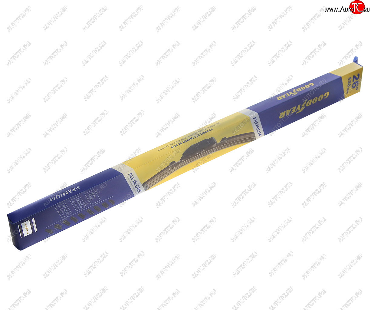 1 059 р. Щетка стеклоочистителя 650мм бескаркасная (8 адаптеров) Premium GOODYEAR GOODYEAR gy000446  с доставкой в г. Майкоп