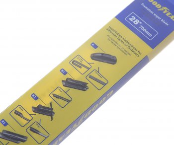 1 059 р. Щетка стеклоочистителя 700мм бескаркасная (8 адаптеров) Premium GOODYEAR GOODYEAR gy000448  с доставкой в г. Майкоп. Увеличить фотографию 2