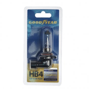 499 р. Лампа 12V HB4 51W P22d блистер (1шт.) GOODYEAR GOODYEAR gy010041  с доставкой в г. Майкоп. Увеличить фотографию 1