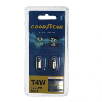 89 р. Лампа 12V T4W BA9s блистер (2шт.) GOODYEAR GOODYEAR gy012203  с доставкой в г. Майкоп. Увеличить фотографию 1