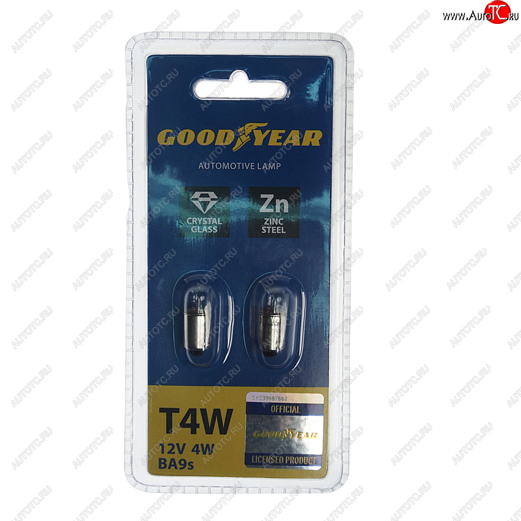 89 р. Лампа 12V T4W BA9s блистер (2шт.) GOODYEAR GOODYEAR gy012203  с доставкой в г. Майкоп