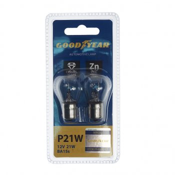 146 р. Лампа 12V P21W Ba15s блистер (2шт.) GOODYEAR GOODYEAR gy012222  с доставкой в г. Майкоп. Увеличить фотографию 1