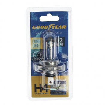489 р. Лампа 12V H4 6055W P43t блистер (1шт.) Long Life GOODYEAR GOODYEAR gy014123  с доставкой в г. Майкоп. Увеличить фотографию 1