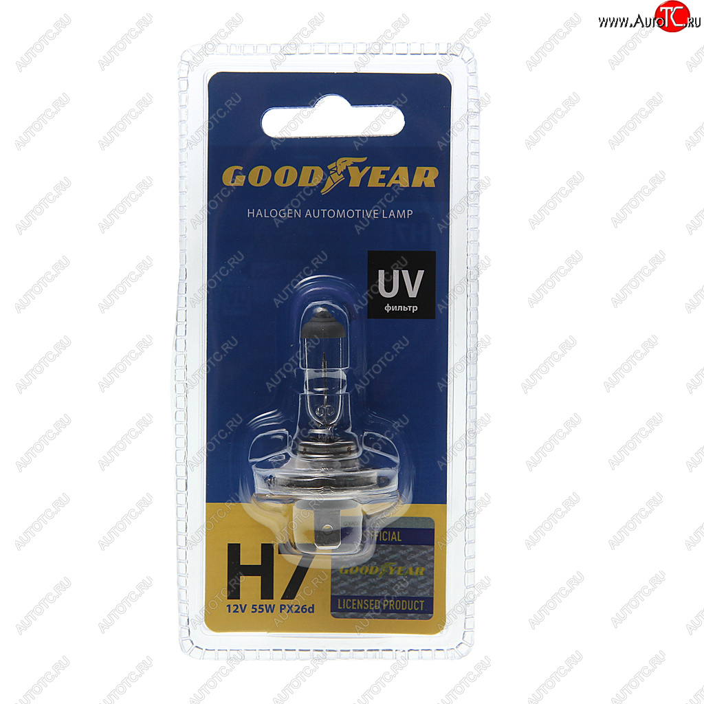 379 р. Лампа 12V H7 55W PX26d блистер (1шт.) GOODYEAR GOODYEAR gy017121 GOODYEAR gy017121  с доставкой в г. Майкоп