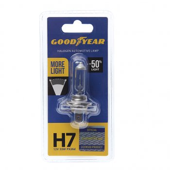 499 р. Лампа 12V H7 55W PХ26d + 50% блистер (1шт.) GOODYEAR GOODYEAR gy017125  с доставкой в г. Майкоп. Увеличить фотографию 1