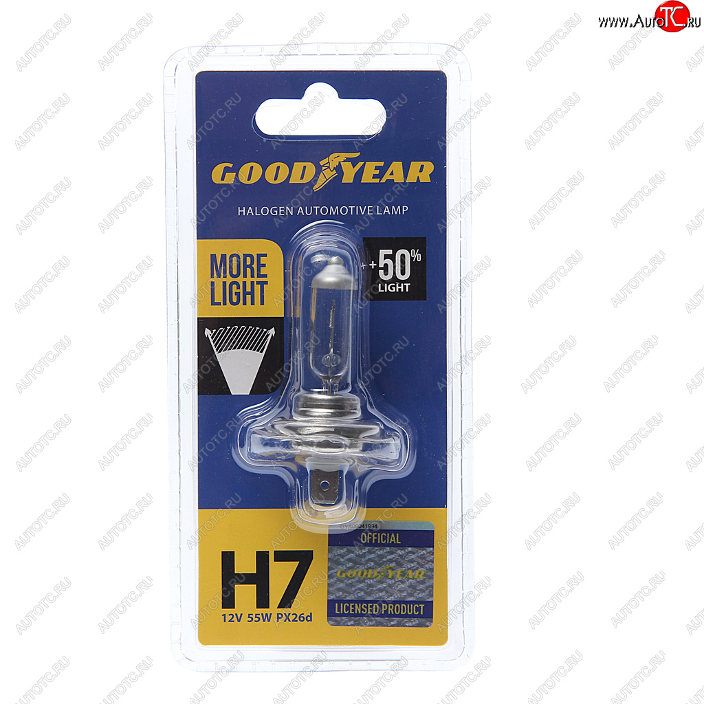 499 р. Лампа 12V H7 55W PХ26d + 50% блистер (1шт.) GOODYEAR GOODYEAR gy017125  с доставкой в г. Майкоп