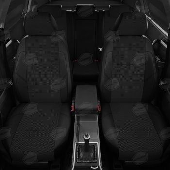6 299 р. Авточехлы ГАЗель Next (3 высоких) экокожа-жаккард черные комплект AVTOLIDER AVTOLIDER gz30-0104-kk4  с доставкой в г. Майкоп. Увеличить фотографию 2