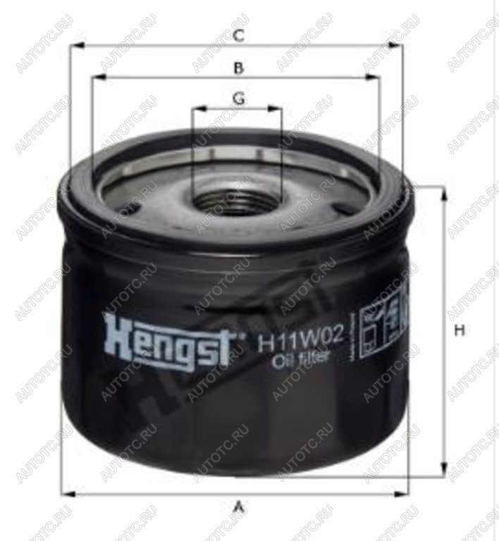 499 р. Фильтр масляный КПП RENAULT HENGST HENGST h11w02  с доставкой в г. Майкоп