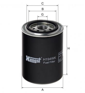 959 р. Фильтр топливный THERMOKING HENGST HENGST h194wk  с доставкой в г. Майкоп. Увеличить фотографию 1