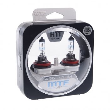 2 299 р. Лампа 12V H11 55W PGJ19-2 +130% бокс (2шт.) Argentum MTF MTF h3a1211  с доставкой в г. Майкоп. Увеличить фотографию 1