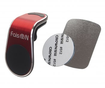 429 р. Держатель телефона на дефлектор магнитный FAISON FAISON h-75 red FAISON h-75 red  с доставкой в г. Майкоп. Увеличить фотографию 1